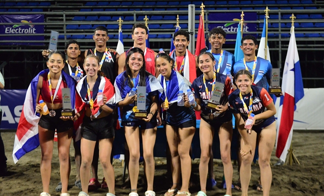 Nicaragua en Mujeres y Costa Rica en hombres Campeones Sub-21 de Voleibol de Playa