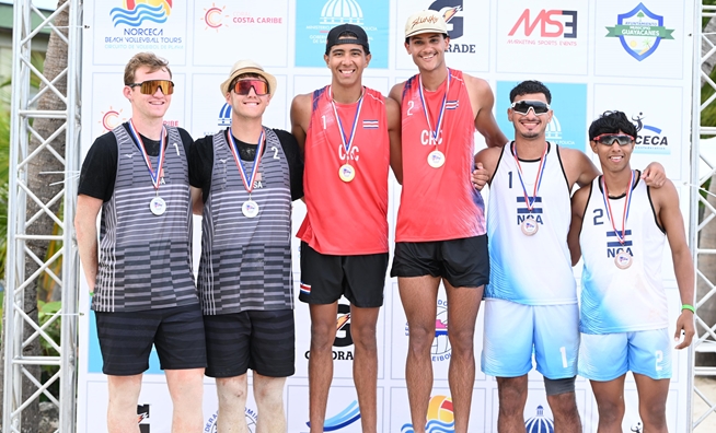 Araya/Varela de Costa Rica campeones Tour NORCECA U23 en Juan Dolio