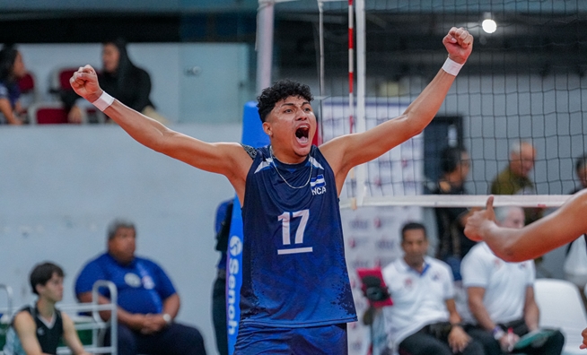 Nicaragua debuta con contundente victoria en Final Four Masculino de AFECAVOL